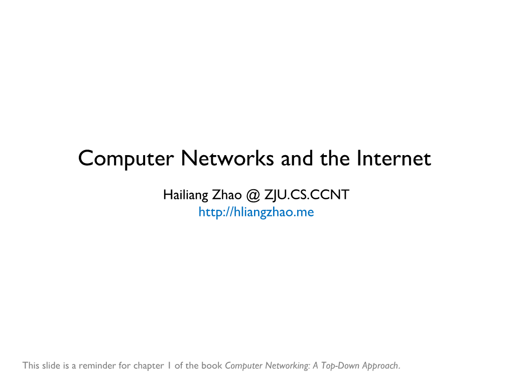 Computer Networks and the Internet