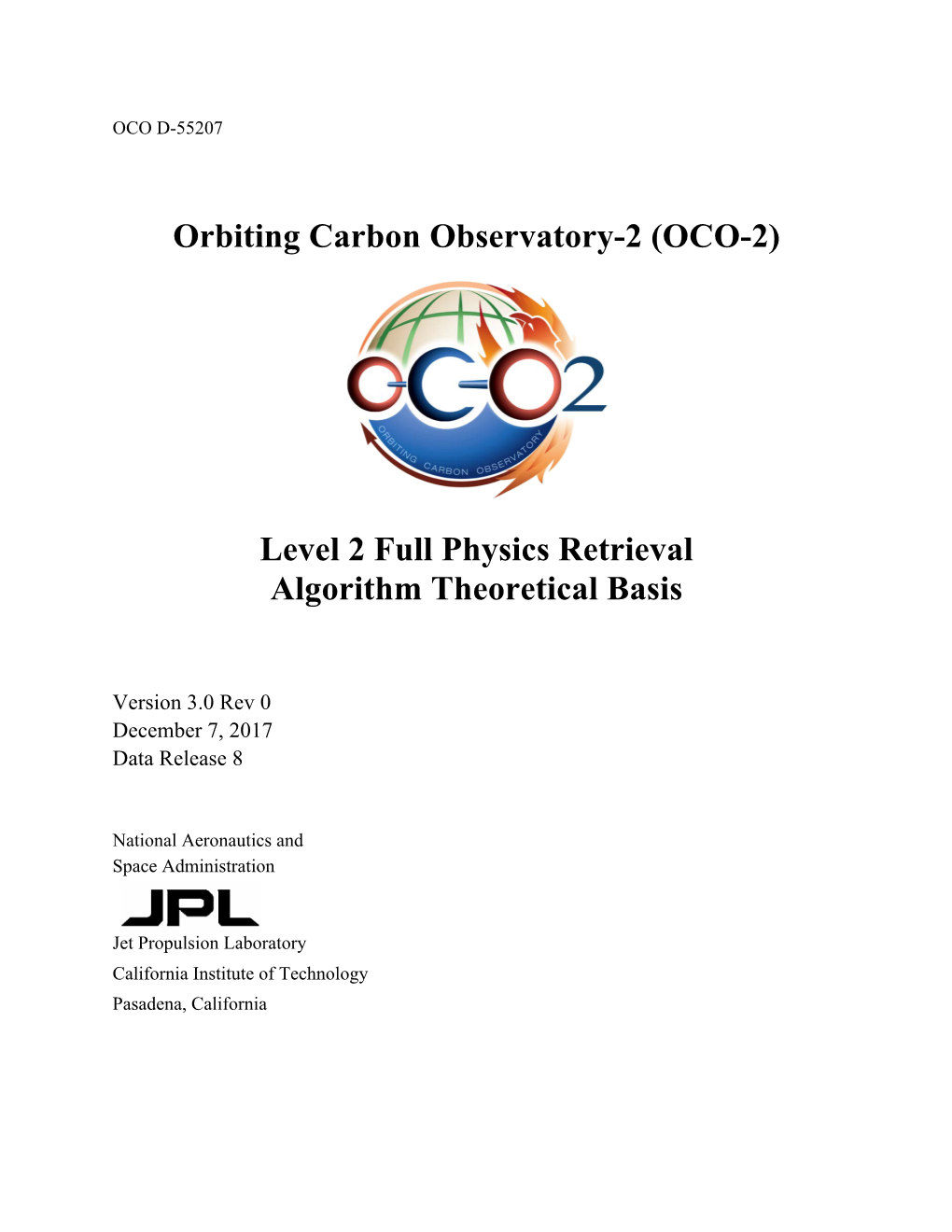 (OCO-2) Level 2 Full Physics Retrieval Algorithm Theoretical Basis