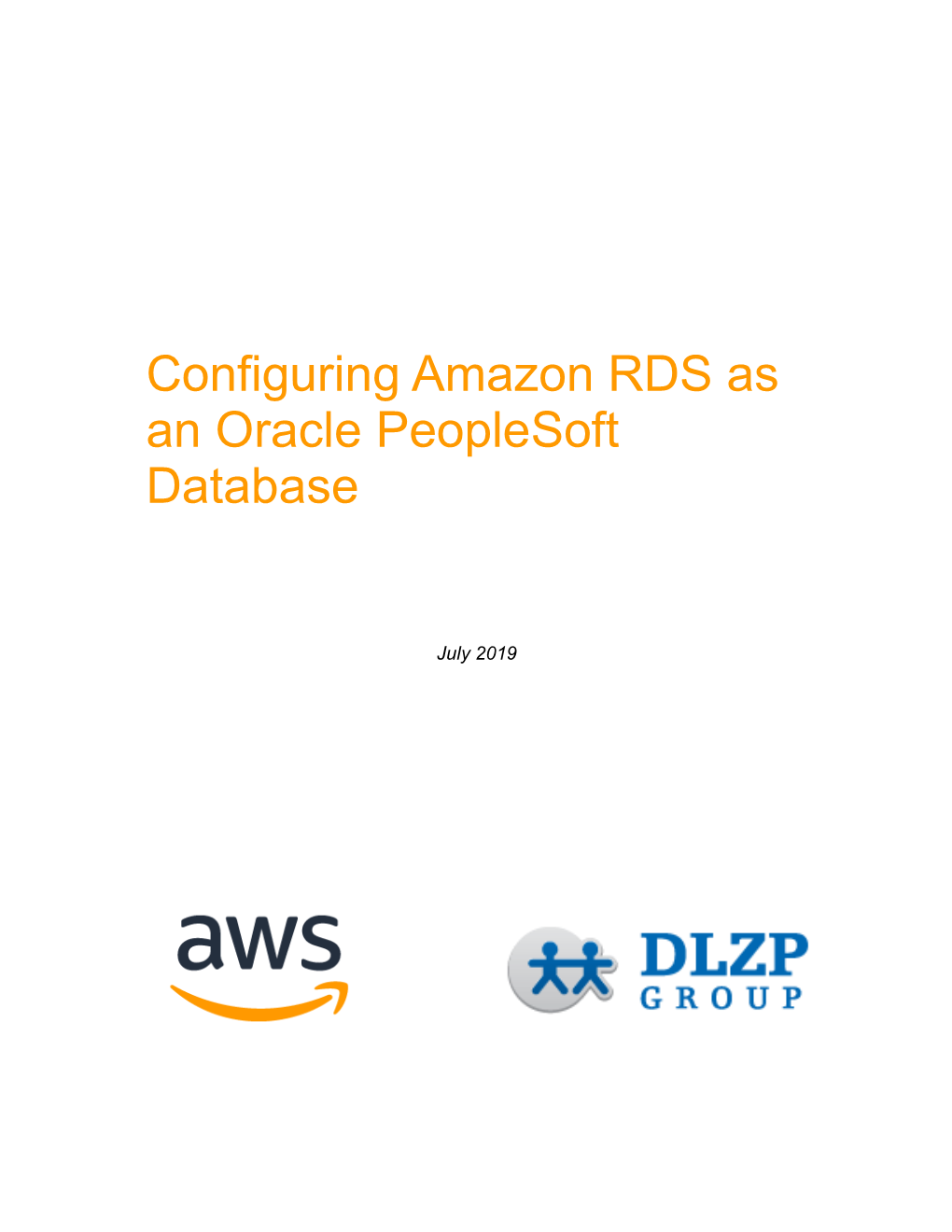 Configuring Amazon RDS As an Oracle Peoplesoft Database