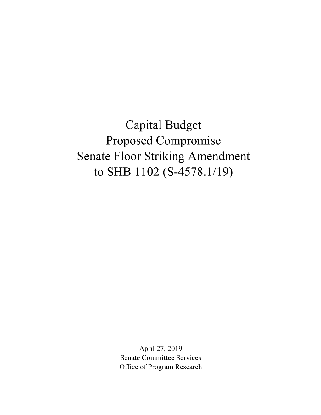 2019-21 Capital Budget Proposed Compromise 2020 Local and Community Projects (Dollars in Thousands)