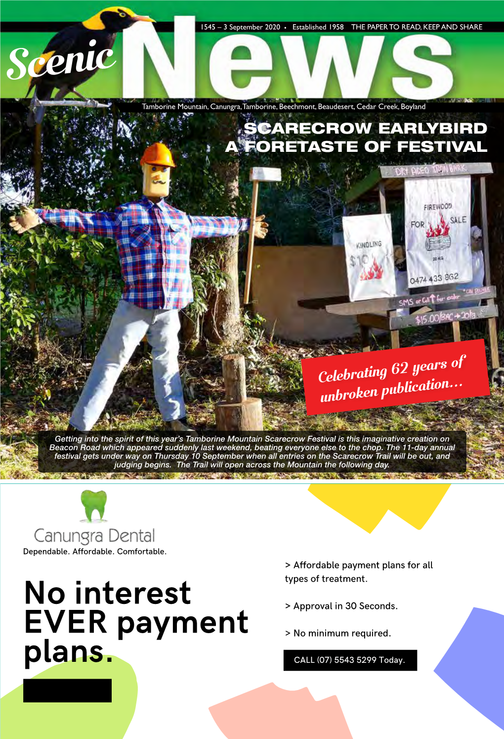 Tamborine Mountain, Canungra, Tamborine, Beechmont, Beaudesert, Cedar Creek, Boyland SCARECROW EARLYBIRD a FORETASTE of FESTIVAL