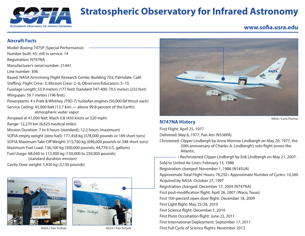 Stratospheric Observatory for Infrared Astronomy