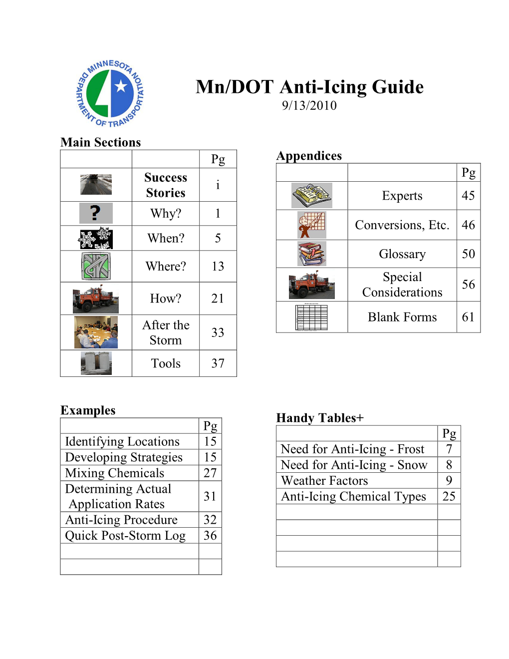 Mn/DOT Anti-Icing Guide 9/13/2010