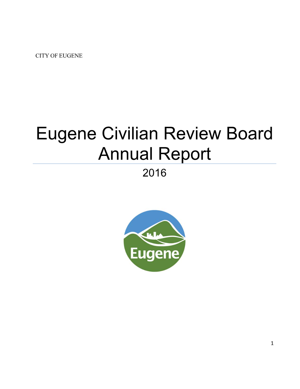 Civilian Review Board Annual Report 2016