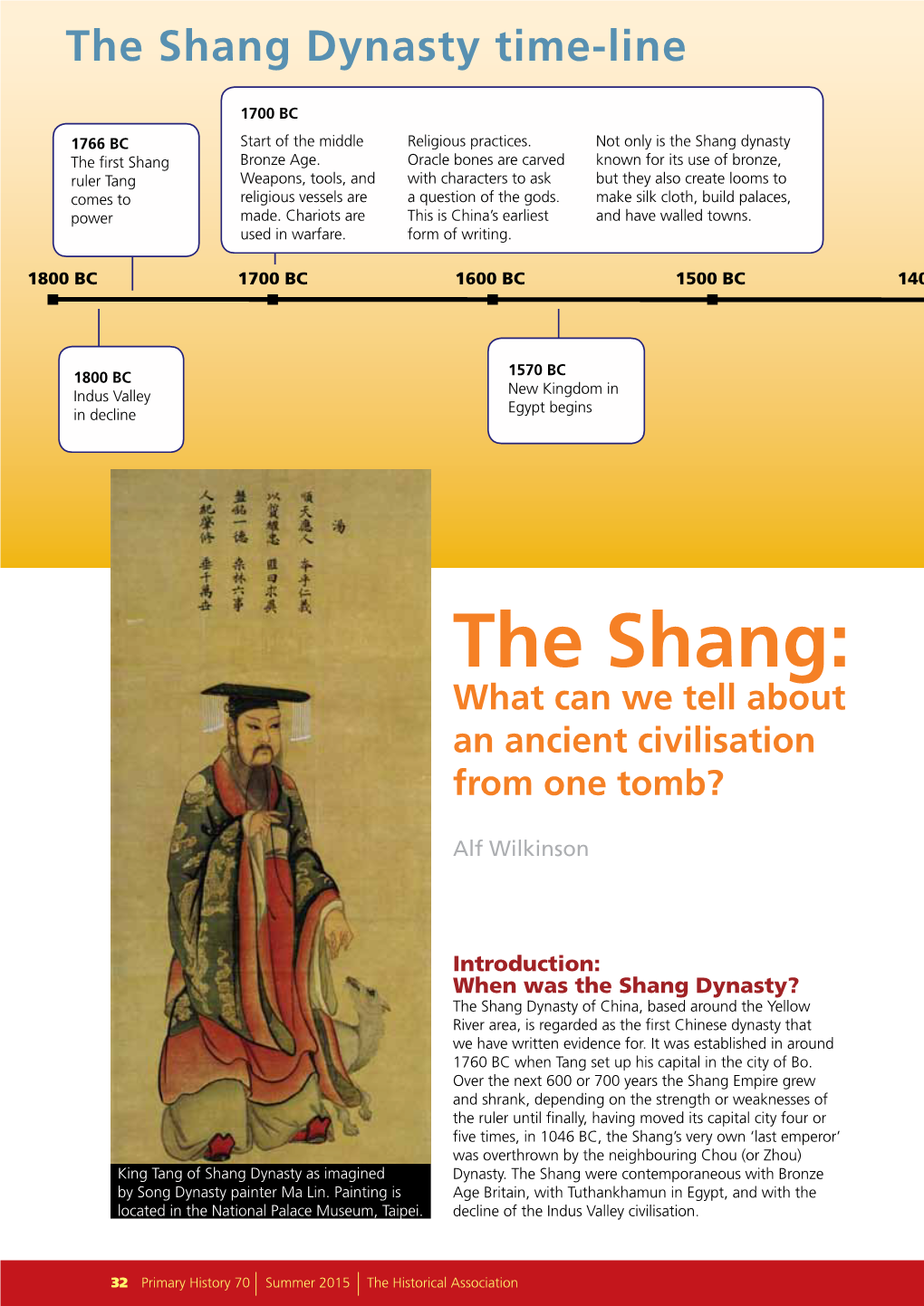 The Shang Dynasty Time-Line