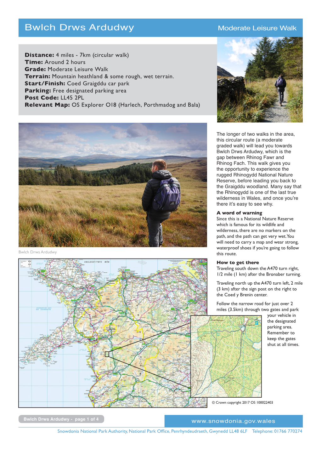 Bwlch Drws Ardudwy Moderate Leisure Walk