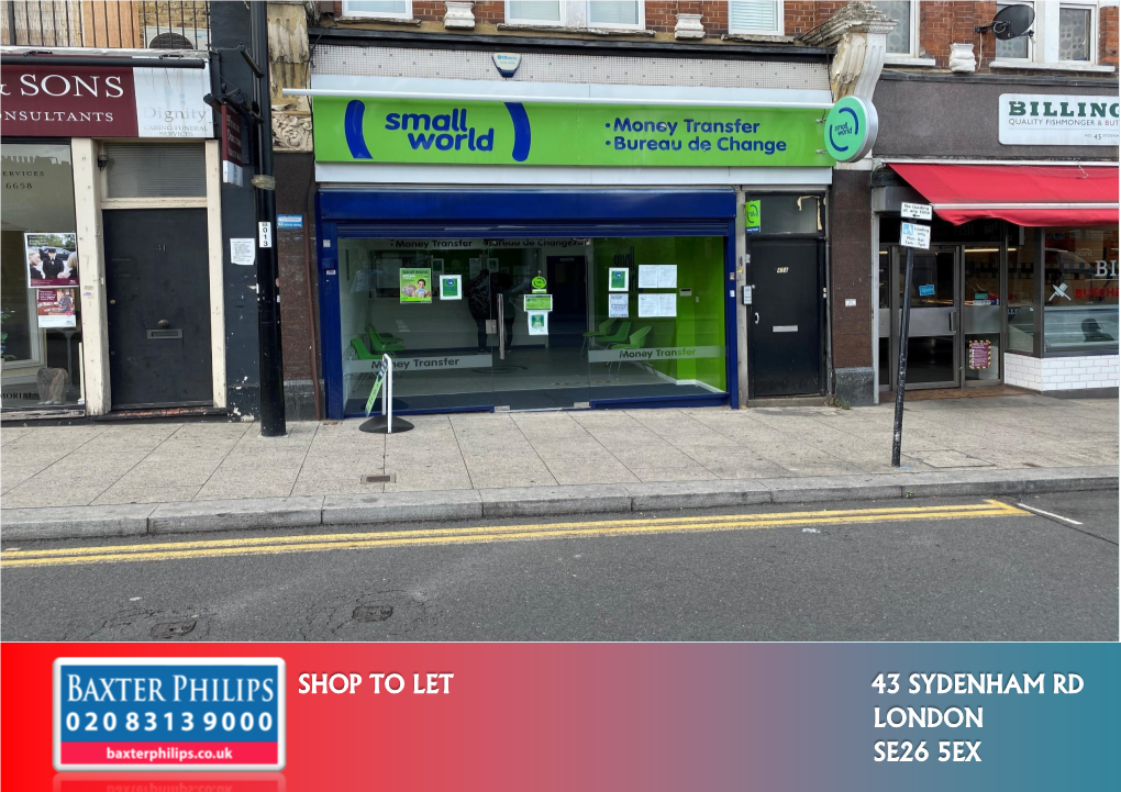 Shop to Let 43 Sydenham Rd London Se26