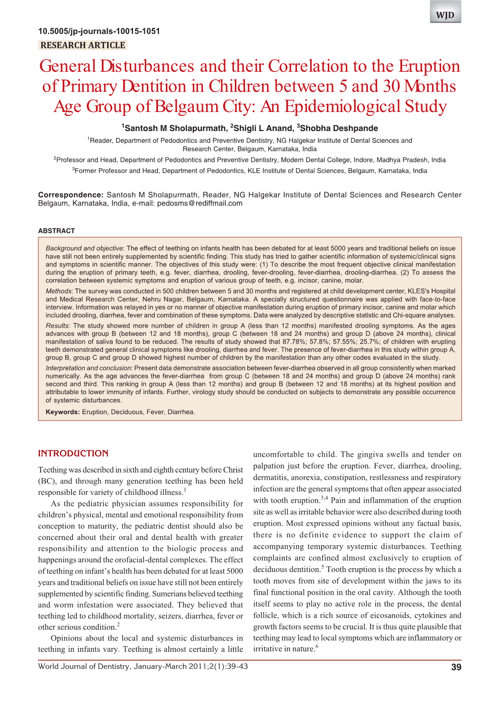 General Disturbances and Their Correlation to the Eruption Of