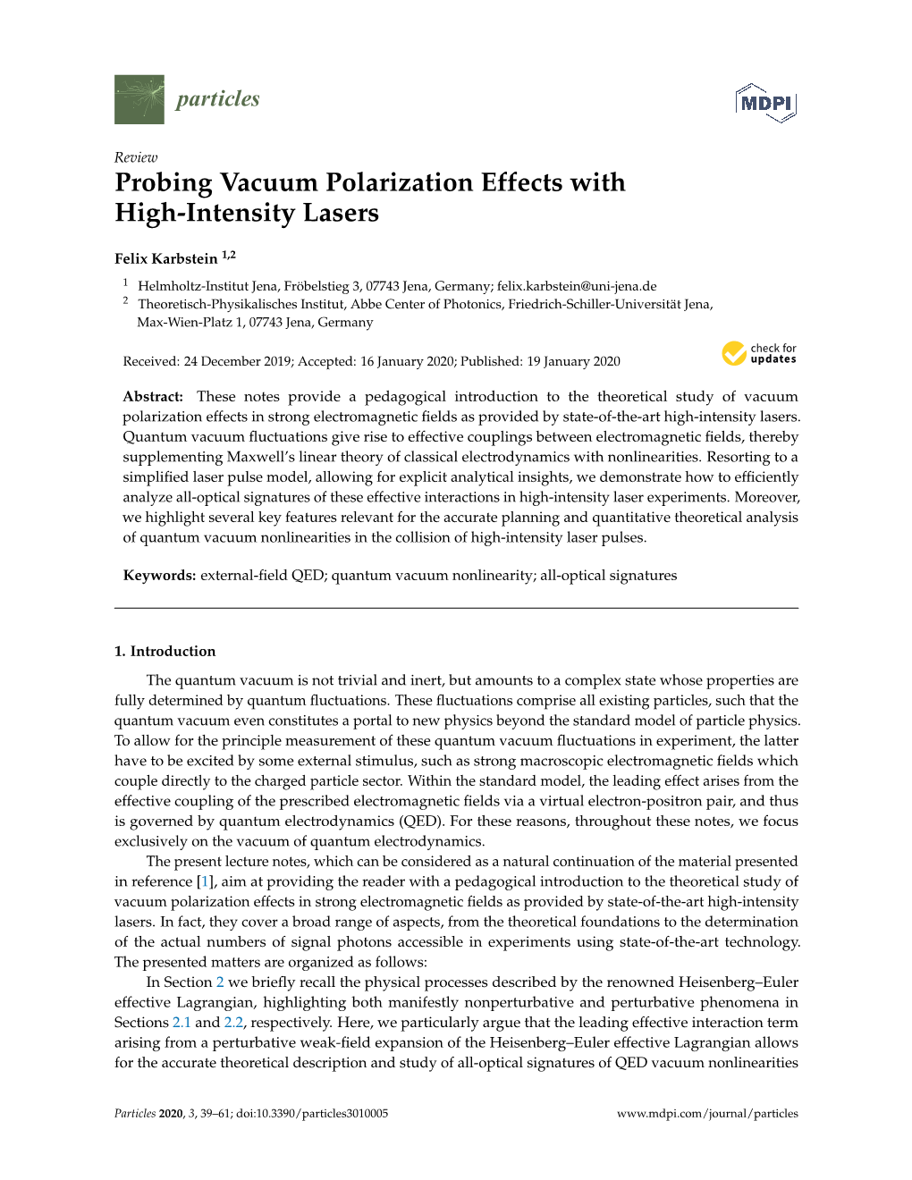 Probing Vacuum Polarization Effects with High-Intensity Lasers