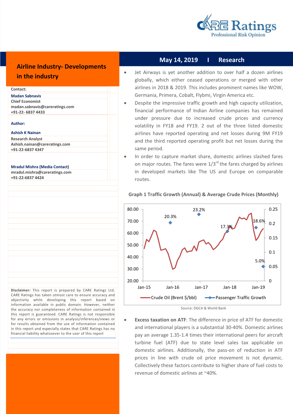 May 14, 2019 I Research Airline Industry