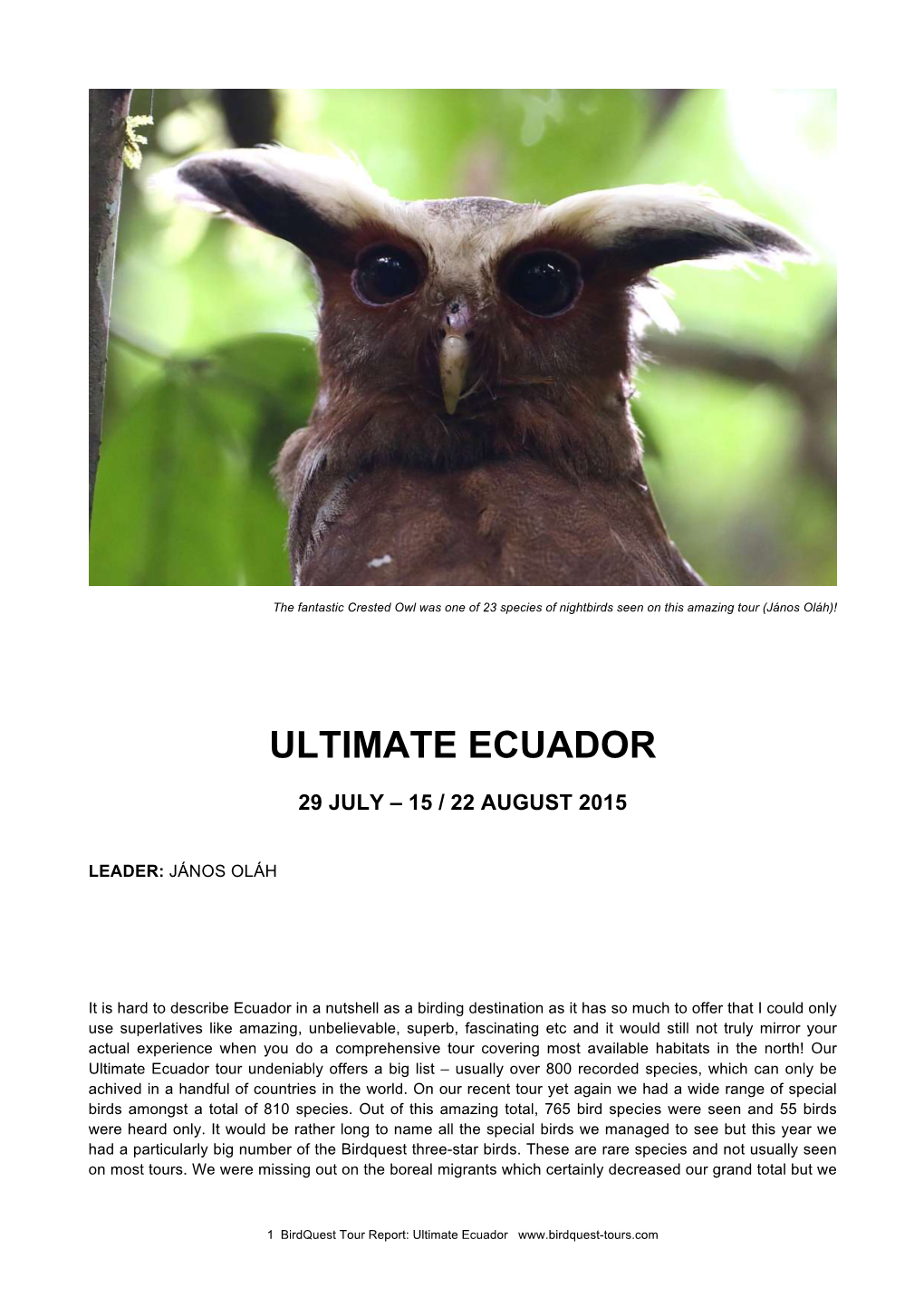 Ultimate Ecuador