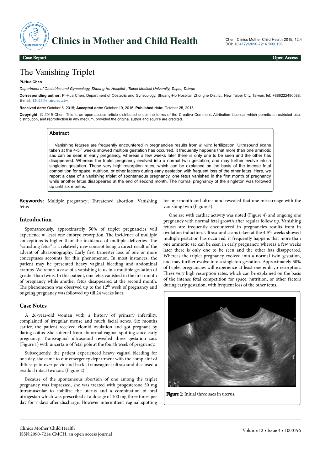 The Vanishing Triplet