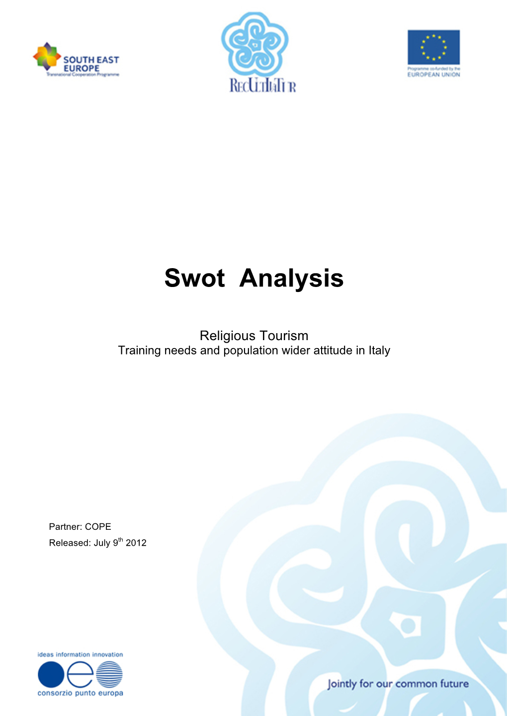 SWOT Religious Tourism Training Needs in Italy