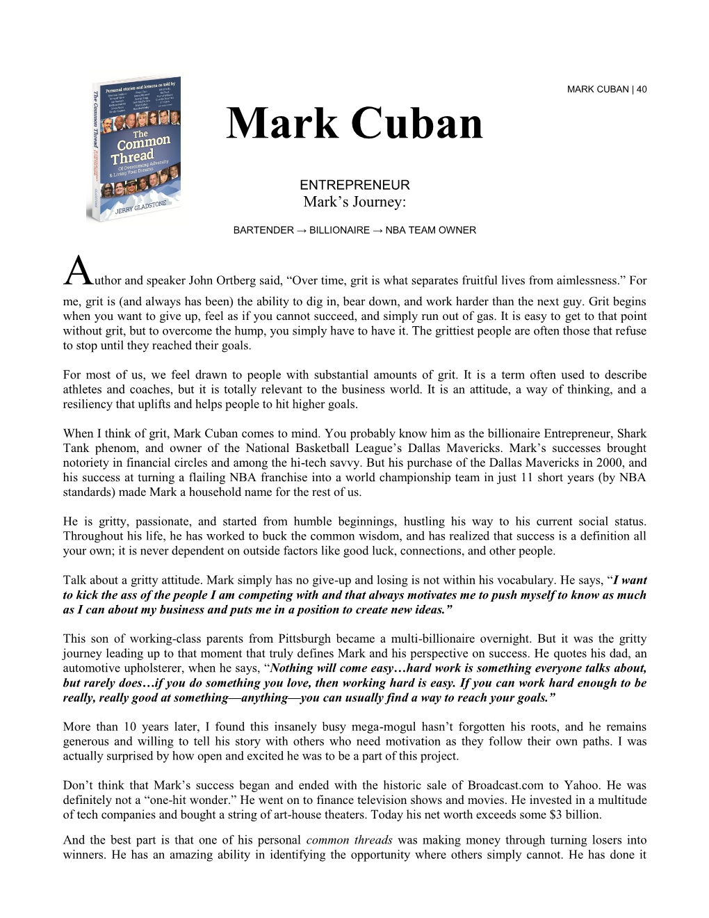 MARK CUBAN | 40 Mark Cuban