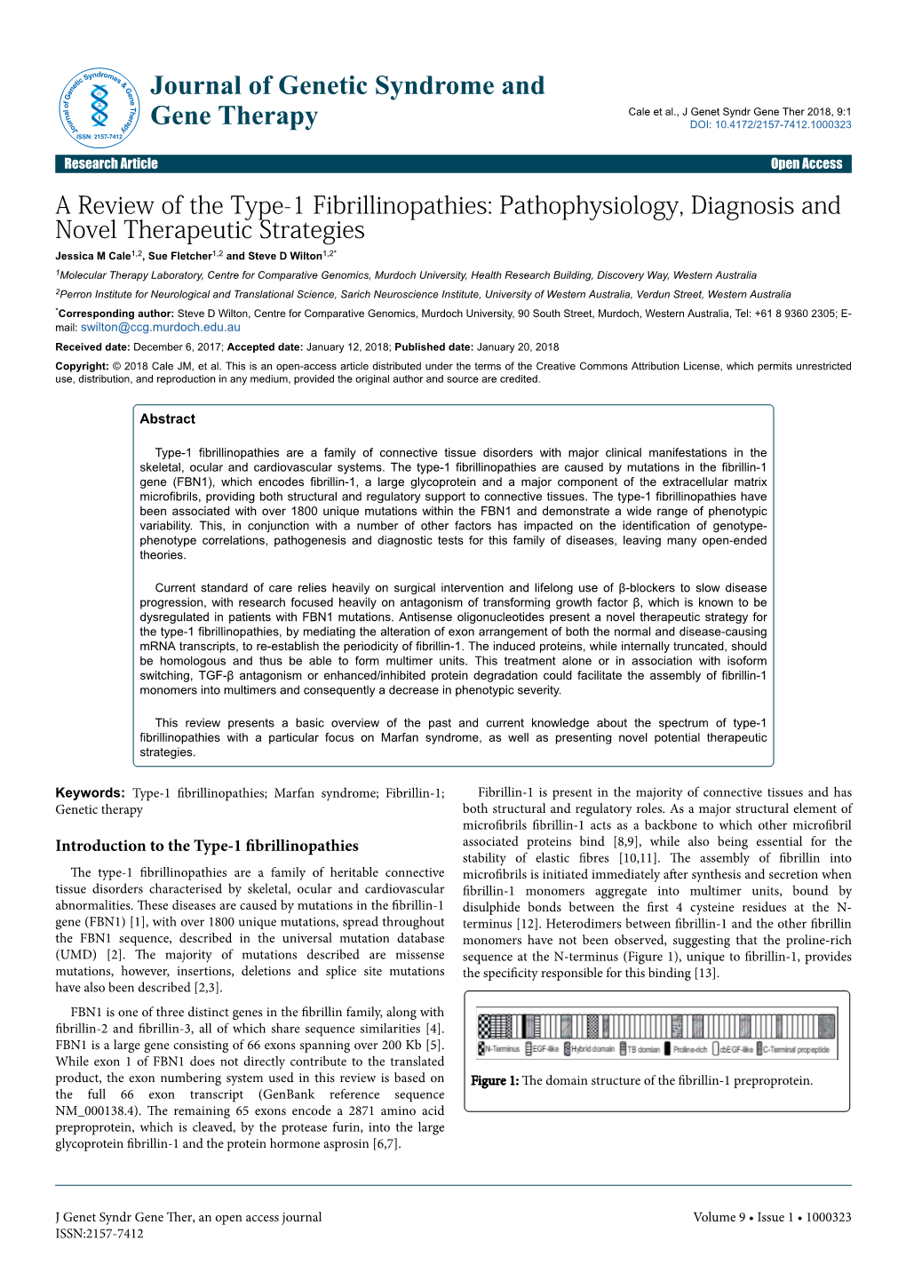 A Review of the Type-1 Fibrillinopathies: Pathophysiology