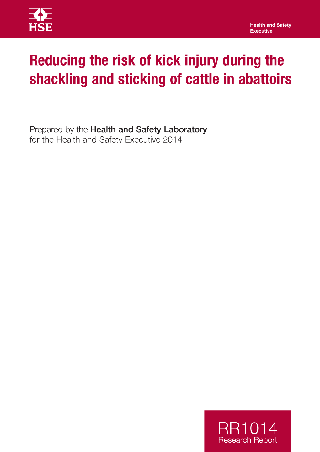 Reducing the Risk of Kick Injury During the Shackling and Sticking of Cattle in Abattoirs