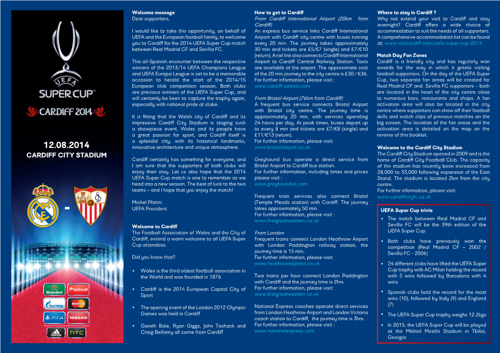 2014 UEFA Super Cup Promo Leaflet