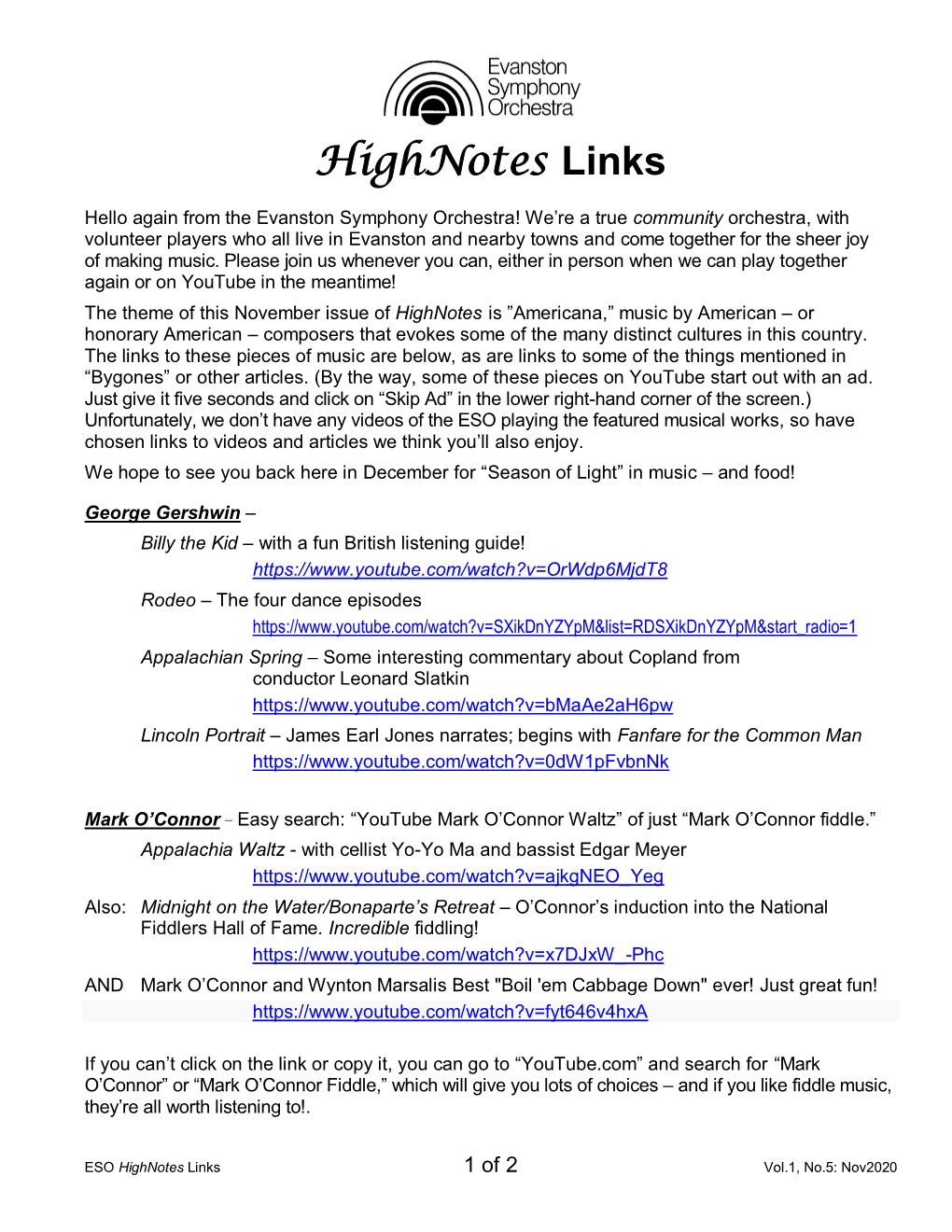 Highnotes Links