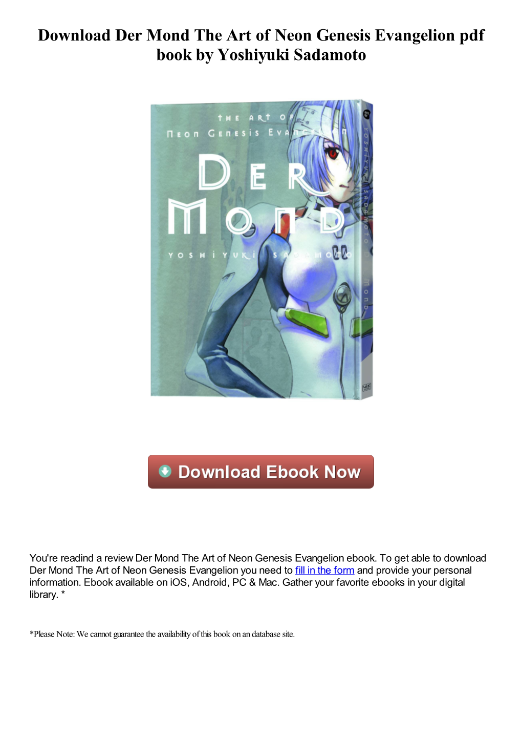 Download Der Mond the Art of Neon Genesis Evangelion Pdf Ebook By