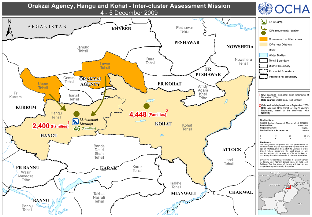 Orakzai Agency, Hangu and Kohat