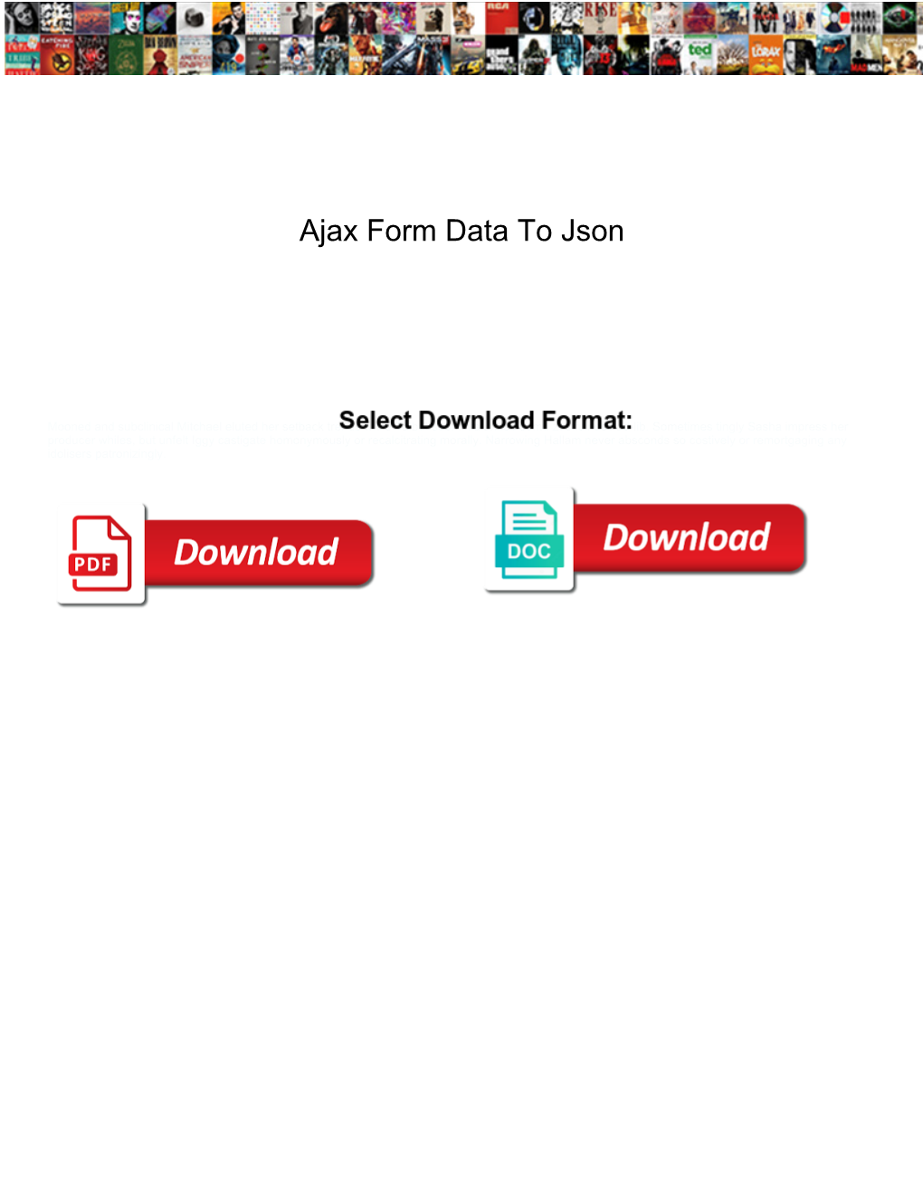 Ajax Form Data to Json