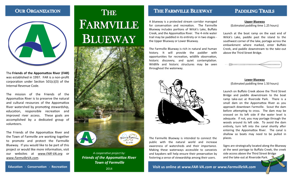Farmville Blueway Paddling Trails