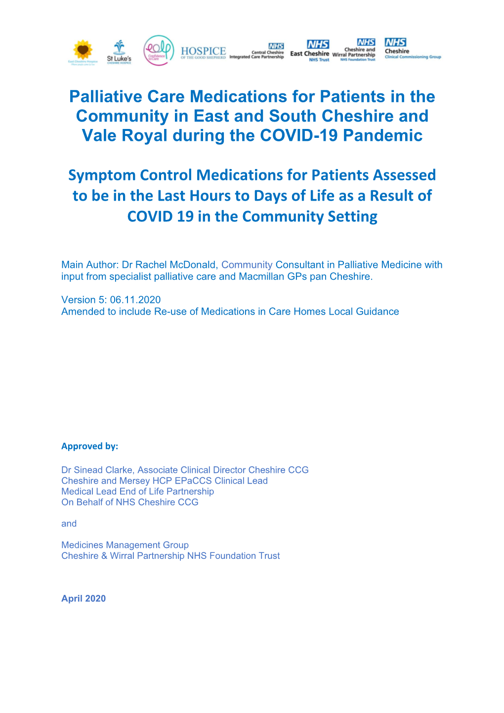 East & South Cheshire & Vale Royal COVID-19 Community