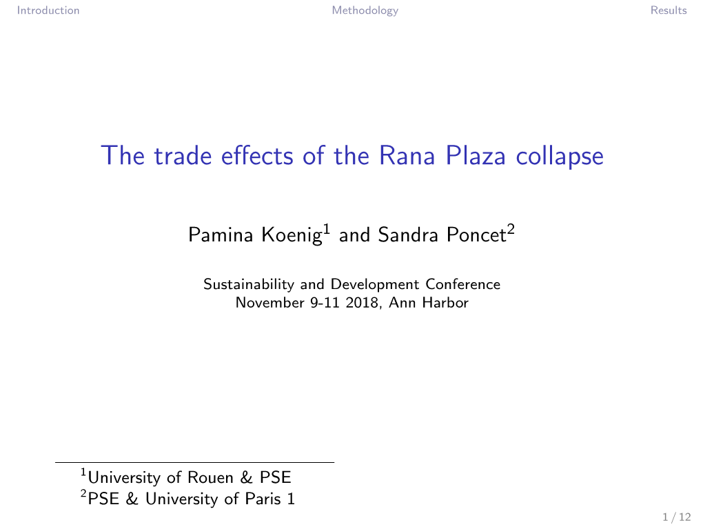 The Trade Effects of the Rana Plaza Collapse