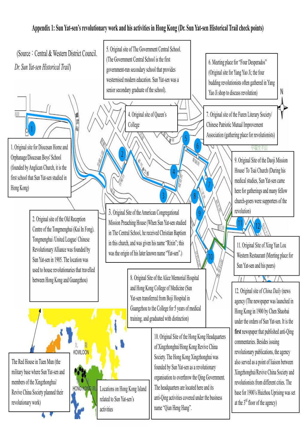 Sun Yat-Sen's Revolutionary Work and His Activities in Hong Kong