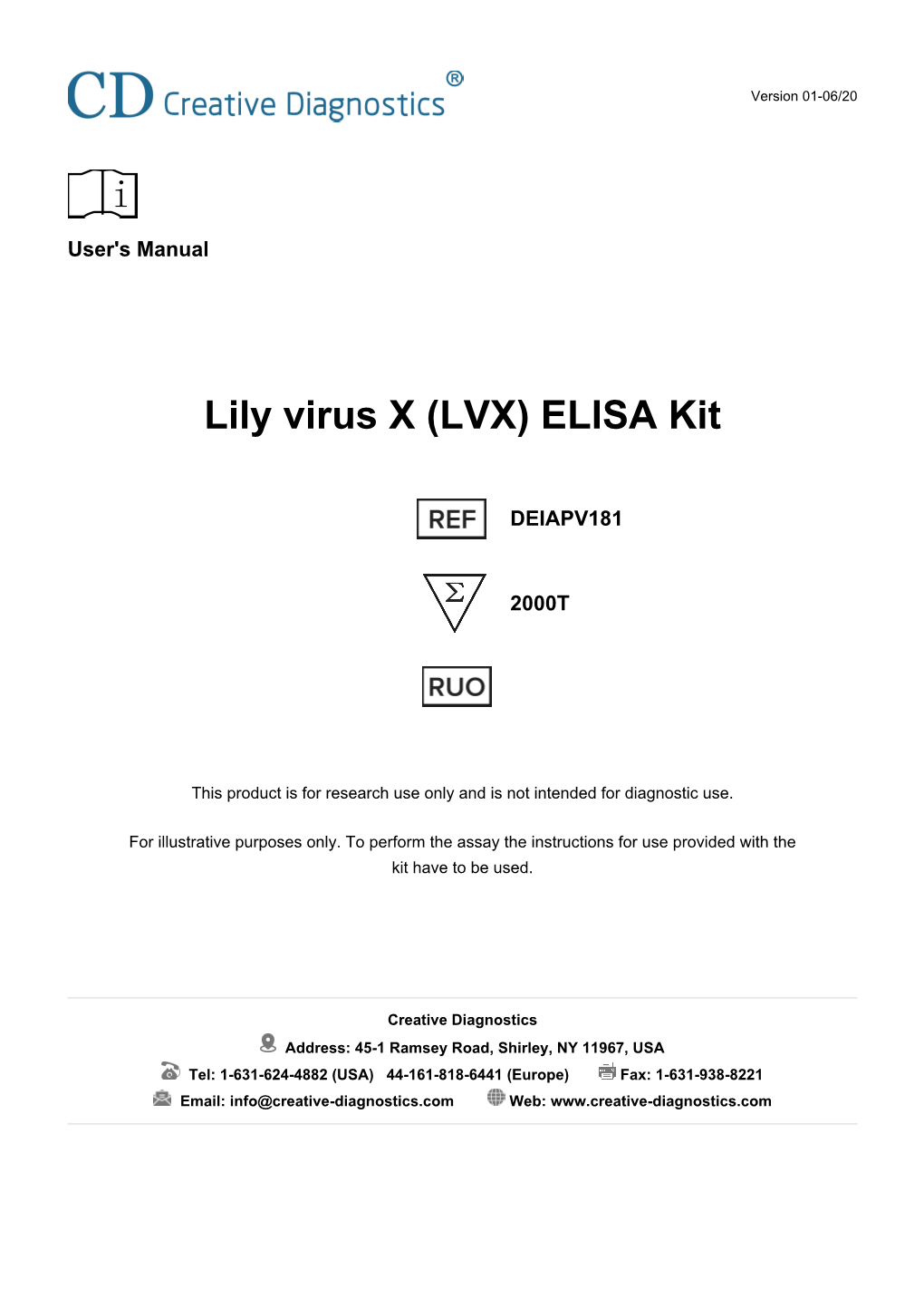 Lily Virus X (LVX) ELISA Kit