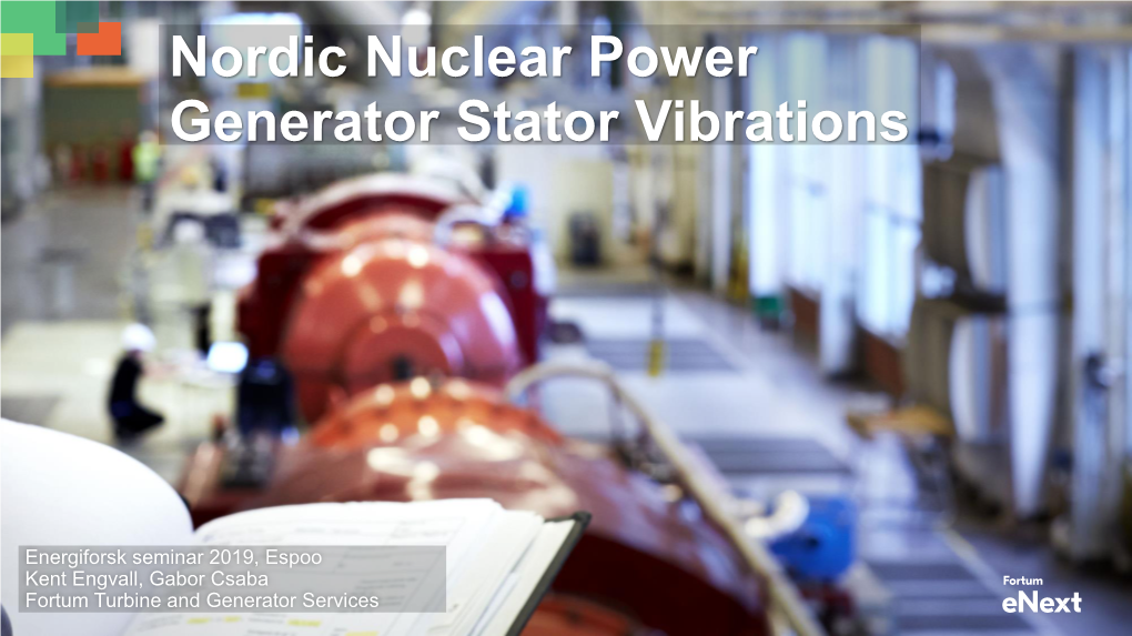 Nordic Nuclear Power Generator Stator Vibrations