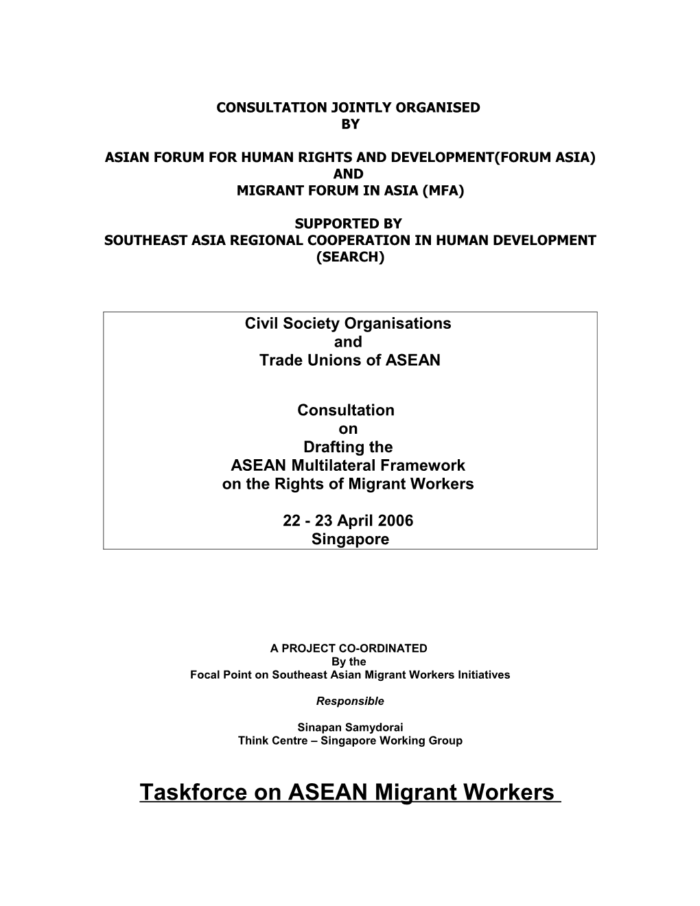 Asian Forum for Human Rights and Development(Forum Asia) s1