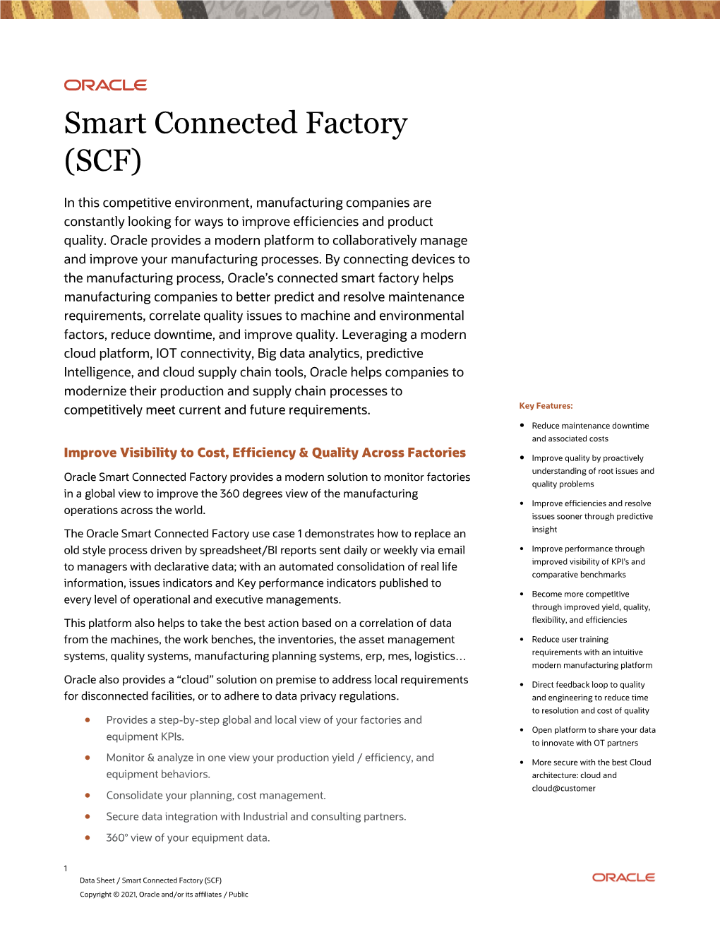 Smart Connected Factory Solution Brief