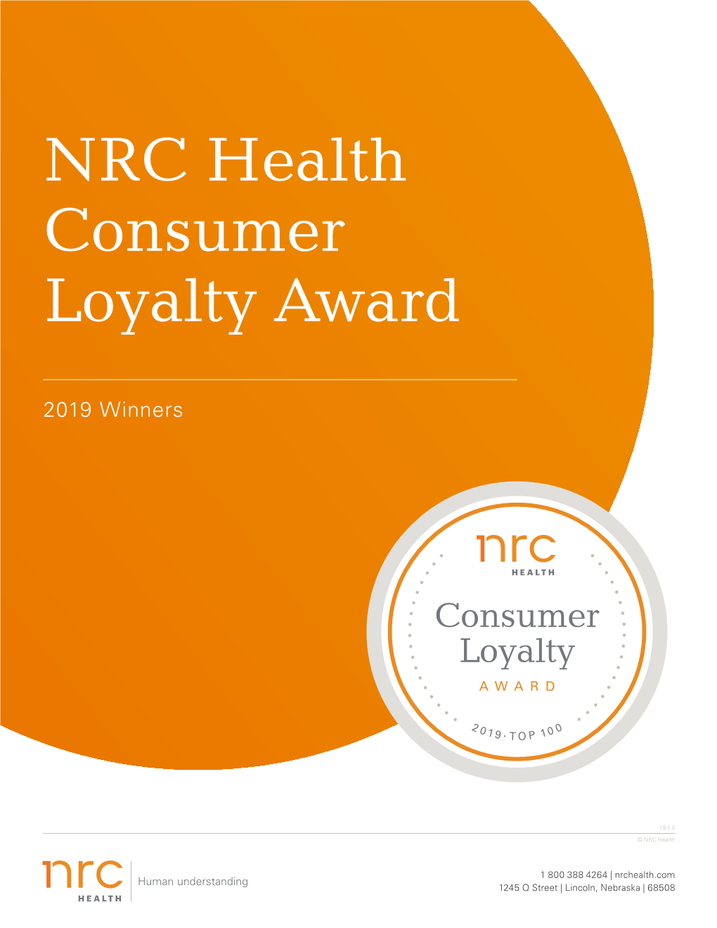 2018-2019 NRC Health Consumer Loyalty Awards