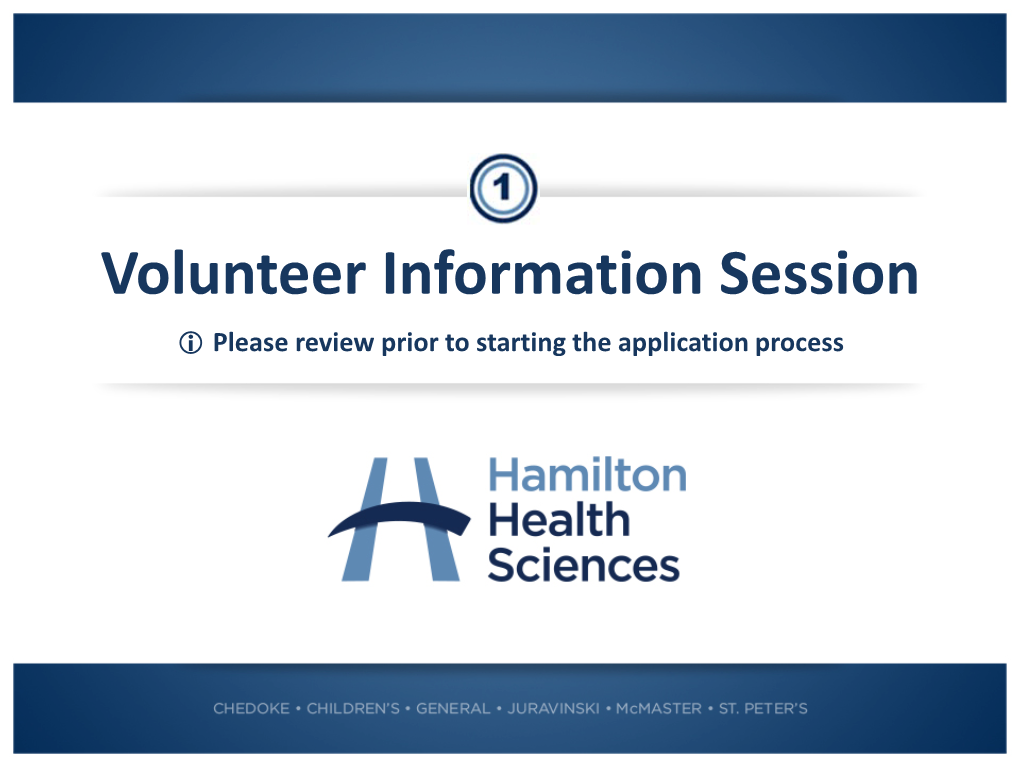 Volunteer Information Session