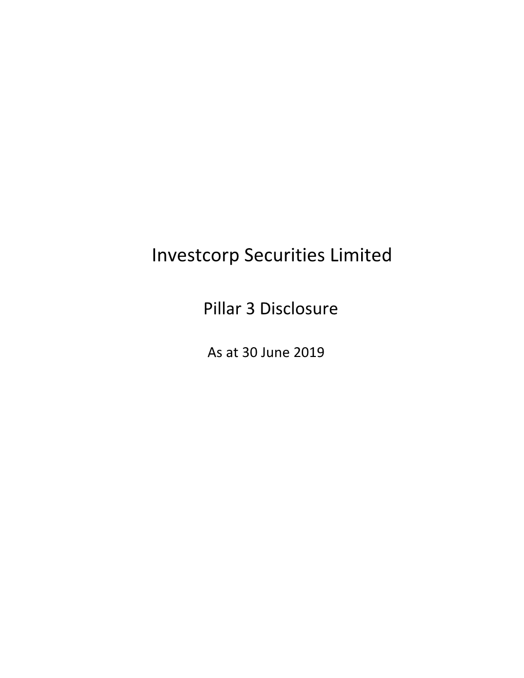 Investcorp Securities Limited