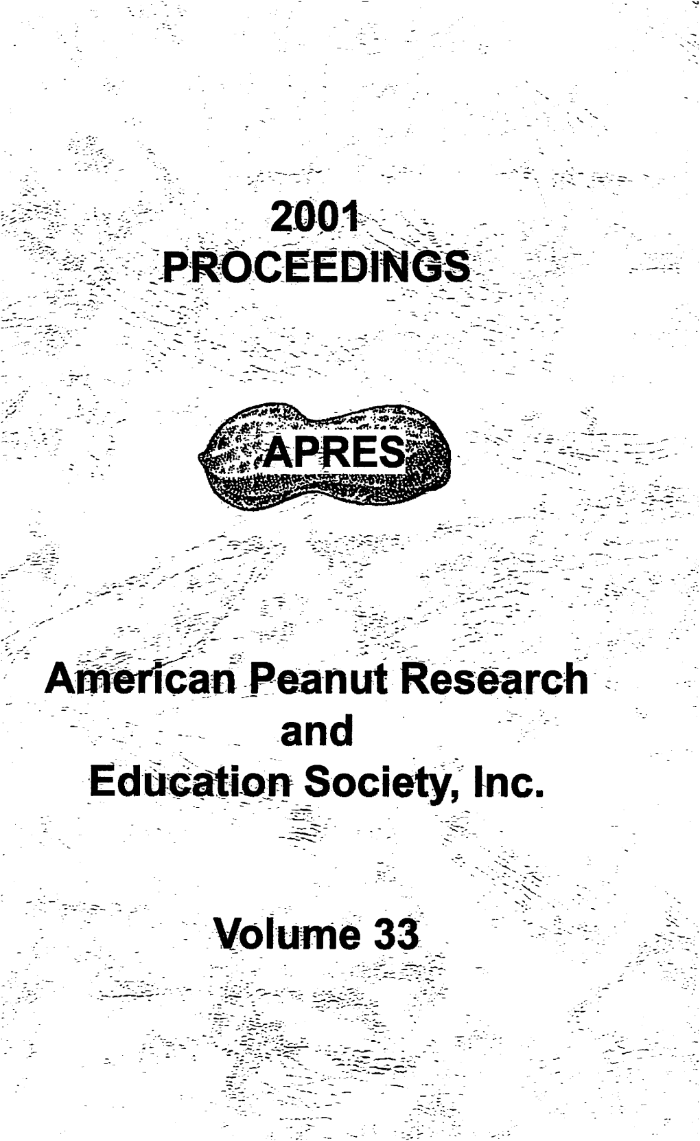 Volume 33 — 2001 APRES Proceedings, Oklahoma City, OK
