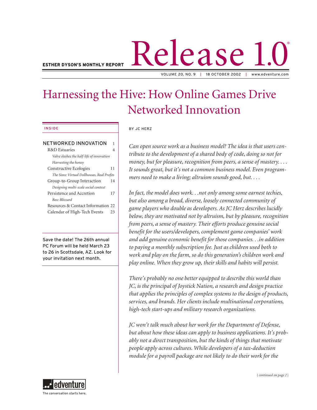 Harnessing the Hive: How Online Games Drive Networked Innovation