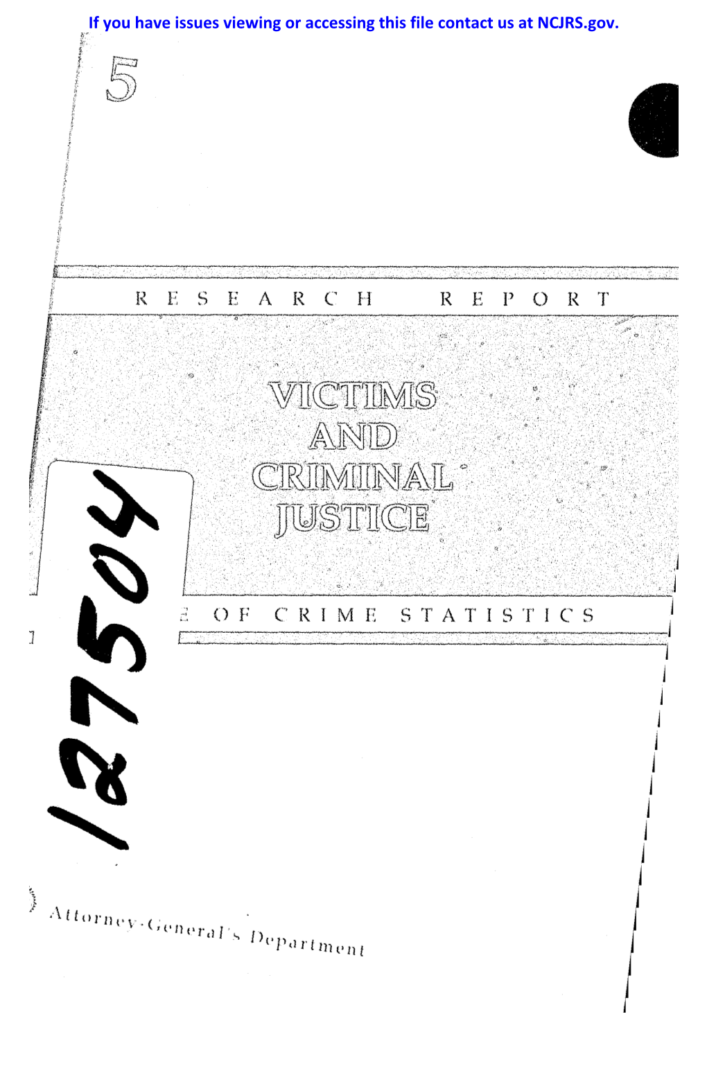 Victims of Crime