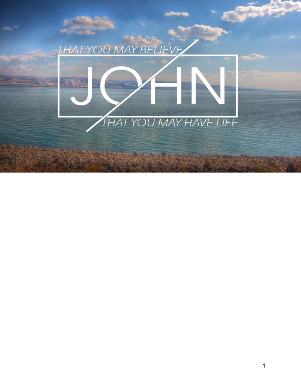 Gospel of John Studygroup Elective Workbook