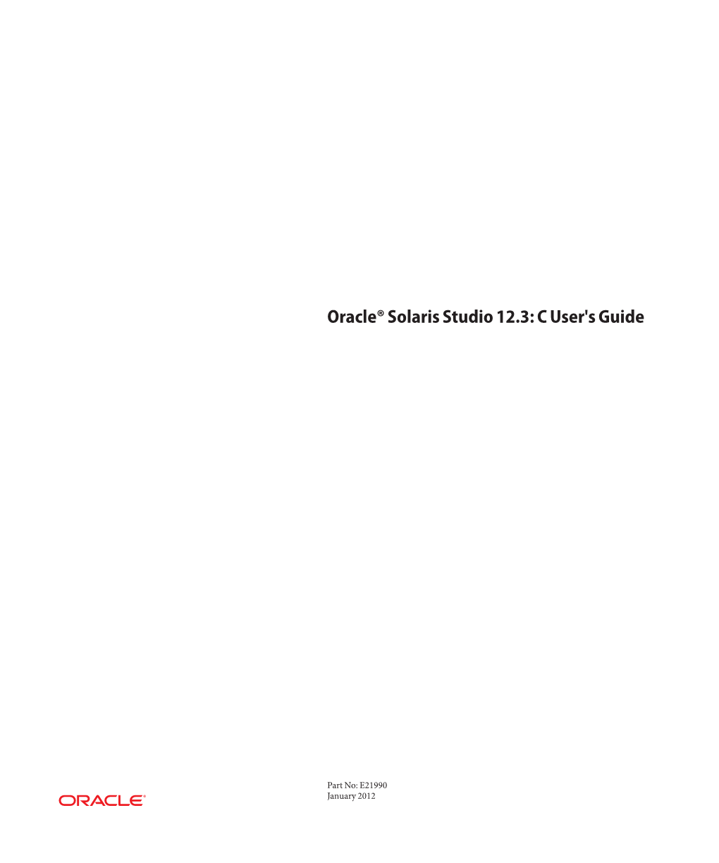 Oracle Solaris Studio 12.3 C User's Guide
