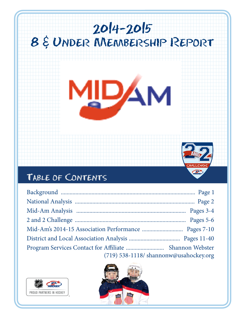 2014-2015 8 & Under Membership Report