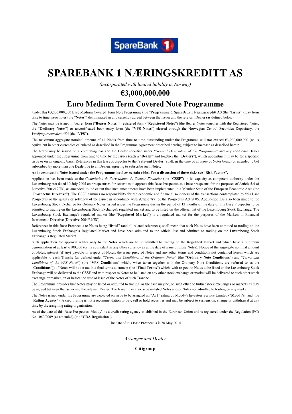 Sparebank 1 Næringskreditt As