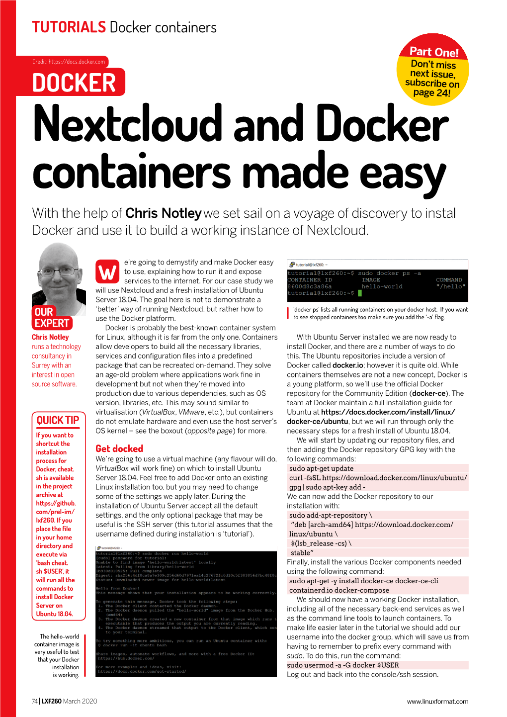 Nextcloud and Docker Containers Made Easy
