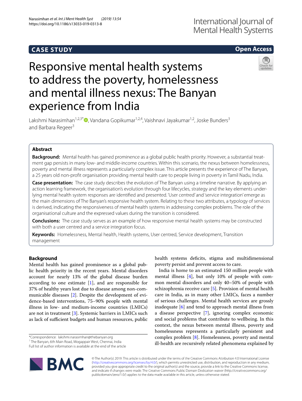 Responsive Mental Health Systems to Address the Poverty, Homelessness