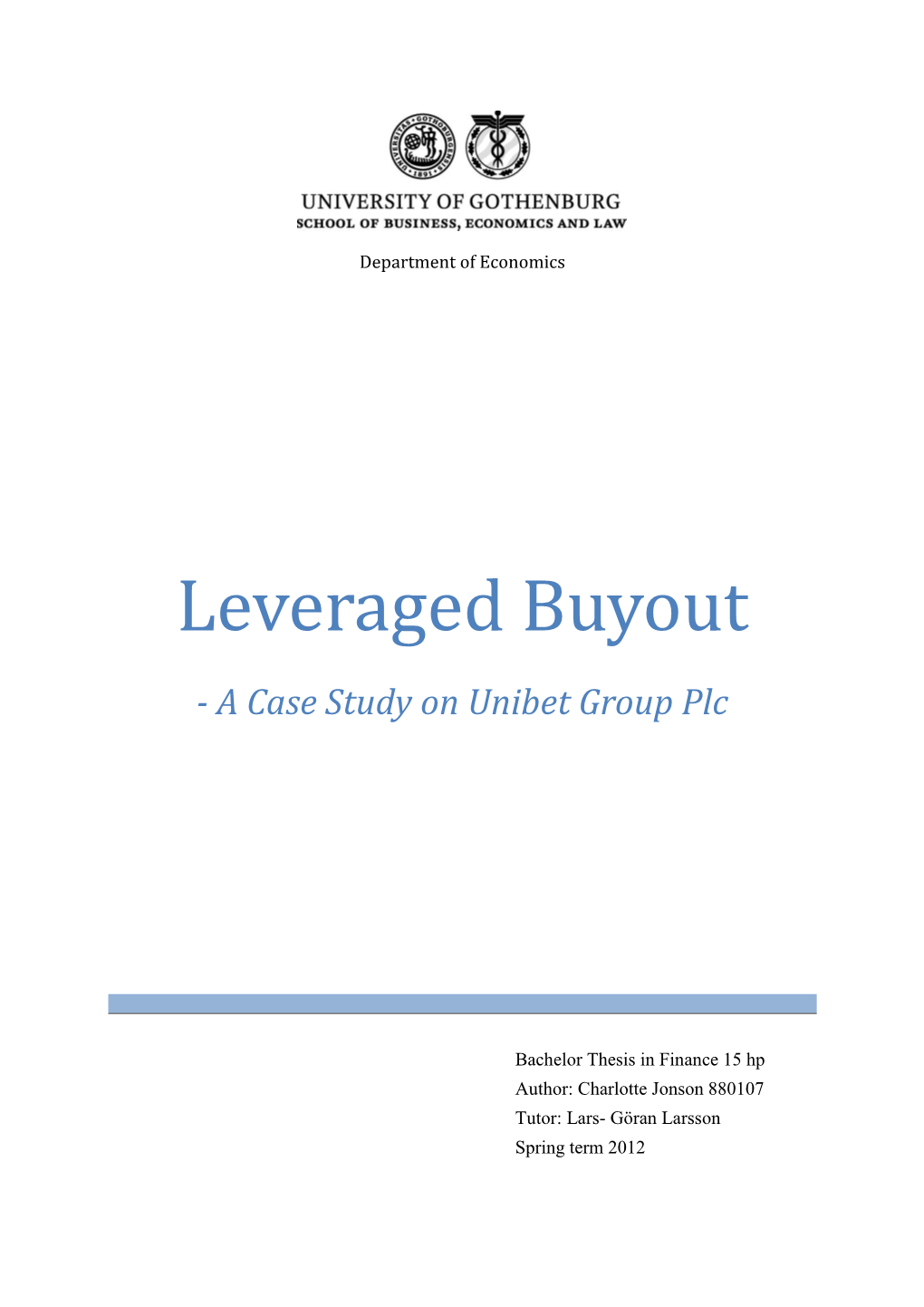 Leveraged Buyout