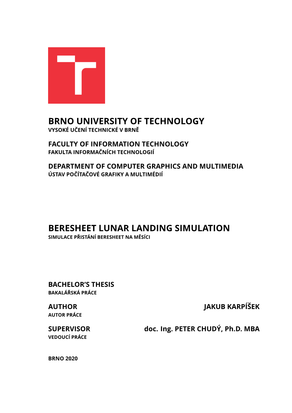 Brno University of Technology Beresheet