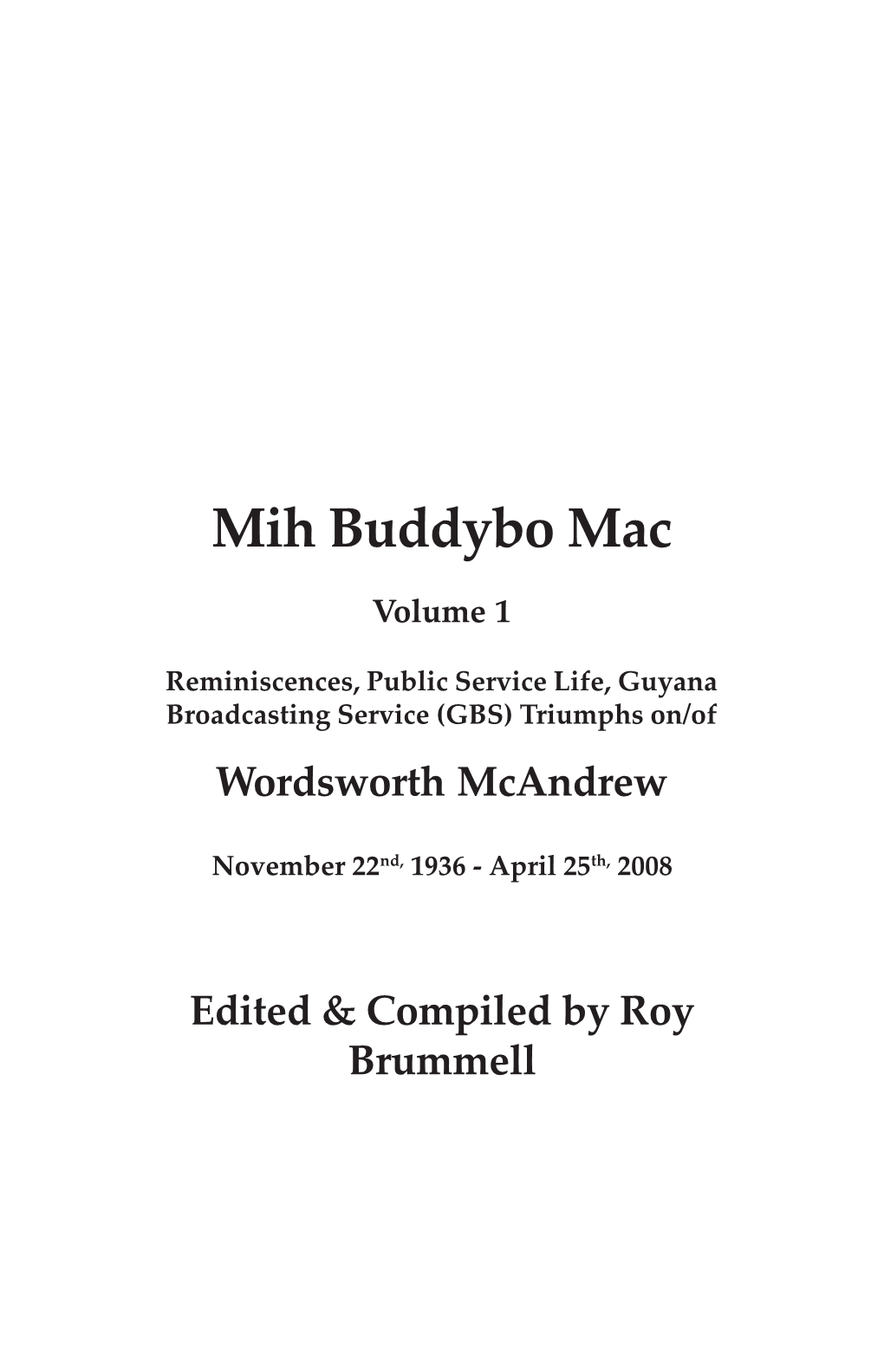 Wordsworth Mcandrew Vol 1 (Complete Text)