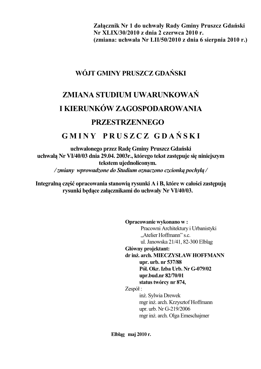 Wójt Gminy Pruszcz Gdański