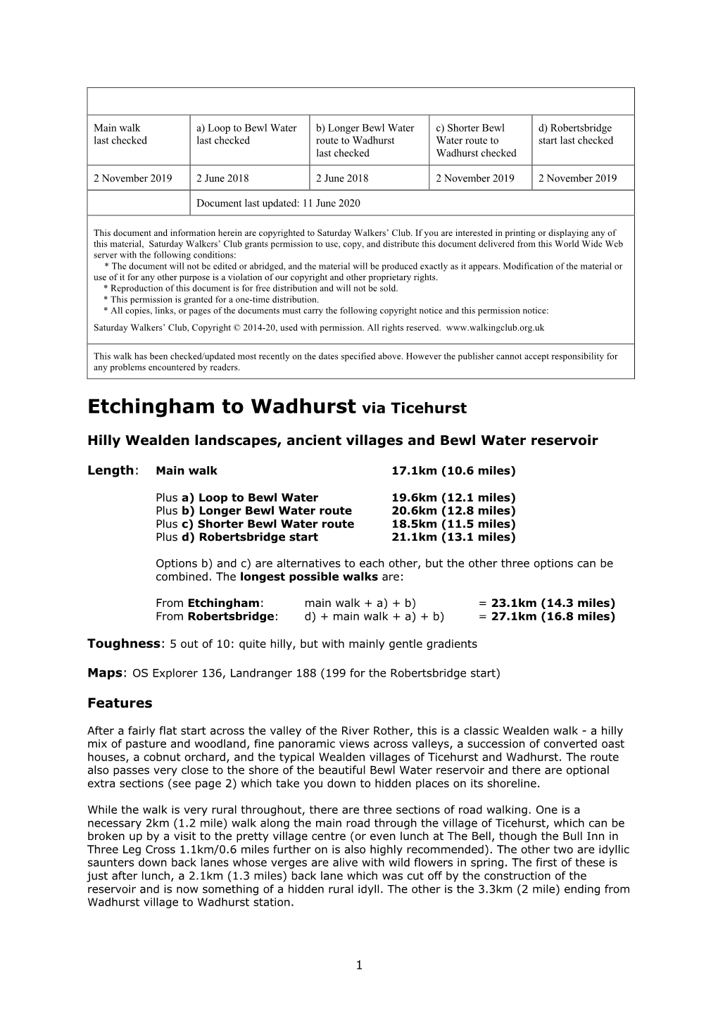 Etchingham to Wadhurst Via Ticehurst